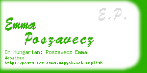 emma poszavecz business card